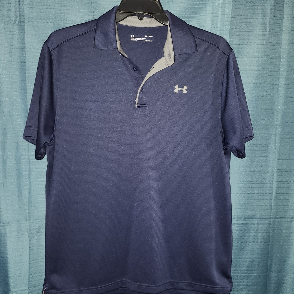 Under Armour Dark Blue Polo Shirt - Picture 2 of 5